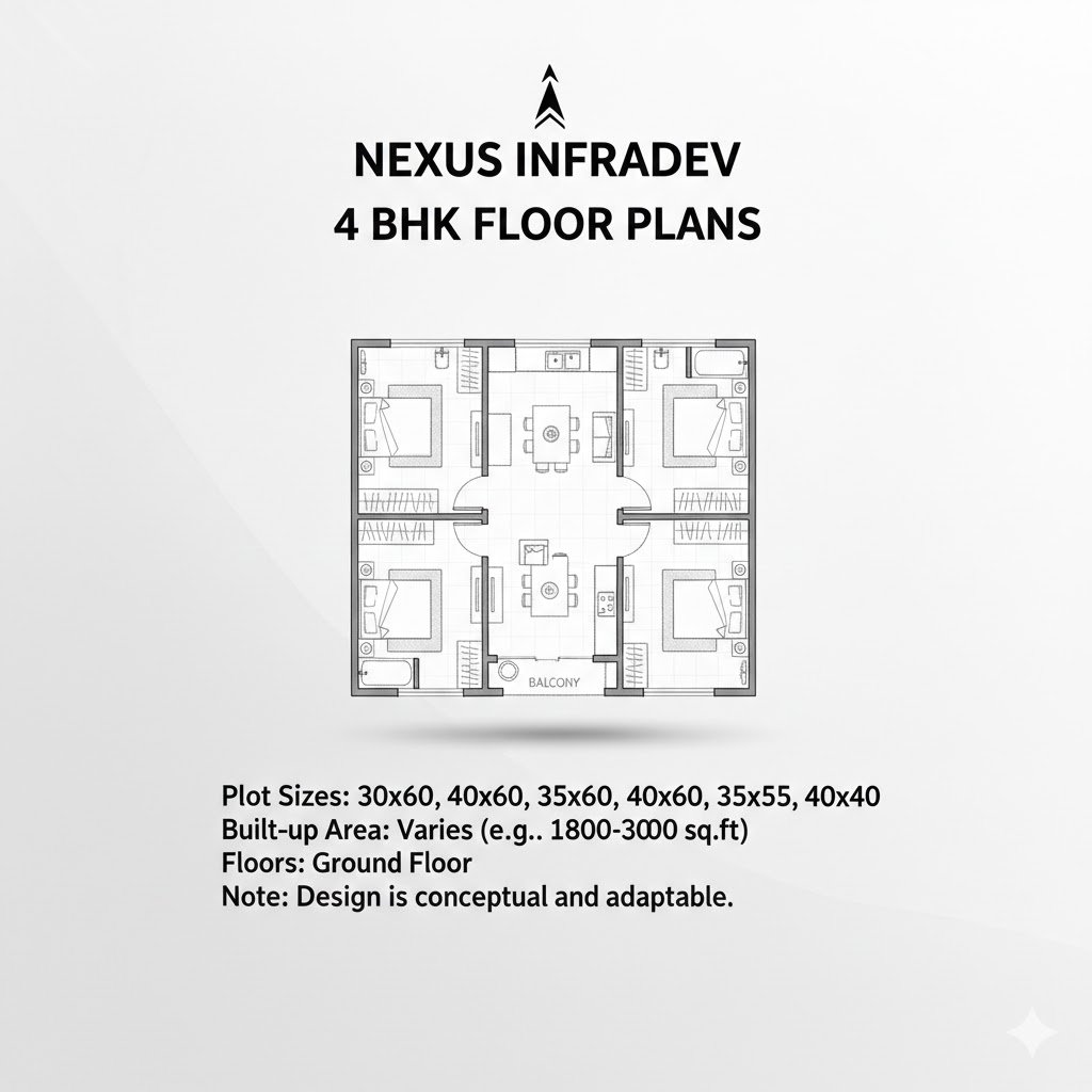 4 BHK Floor Plan